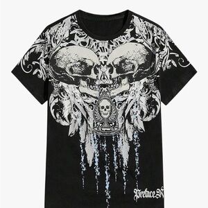 Affliction Black and White Graphic Tee